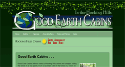Desktop Screenshot of goodearthcabins.com