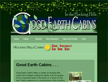 Tablet Screenshot of goodearthcabins.com